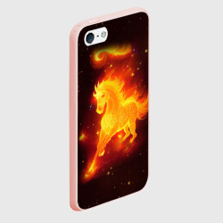 Чехол для iPhone 5/5S матовый Огненный конь мчится - фото 2