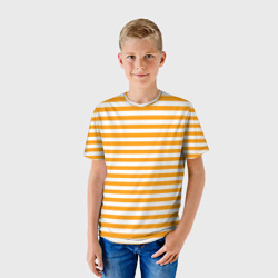 Детская футболка 3D Тельняшка оранжевая МЧС - фото 2