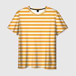 Мужская футболка 3D Тельняшка оранжевая МЧС