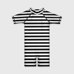 Детский купальный костюм 3D Тельняшка черная Подводного флота ВМФ