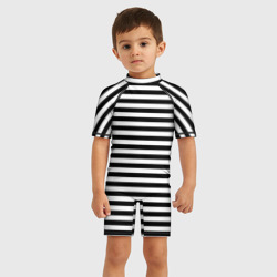 Детский купальный костюм 3D Тельняшка черная Подводного флота ВМФ - фото 2