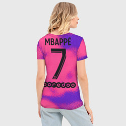 Женская футболка 3D Slim Килиан Мбаппе форма ПСЖ четвертая - фото 2