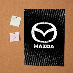 Постер Mazda с потертостями на темном фоне - фото 2