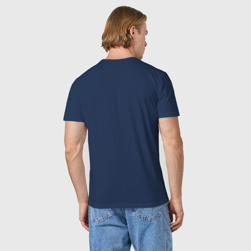 Светящаяся мужская футболка Значок Mini в стиле glitch, цвет темно-синий - фото 4