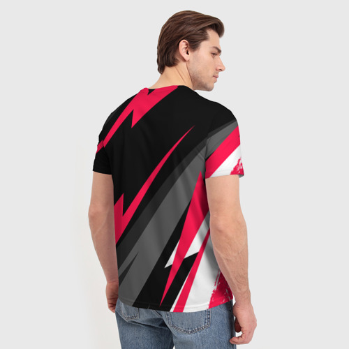 Мужская футболка 3D с принтом Changan fast lines, вид сзади #2