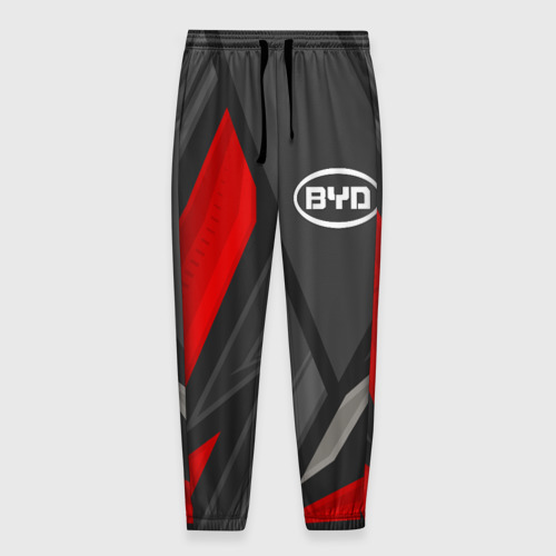 Мужские брюки 3D с принтом BYD sports racing, вид спереди #2