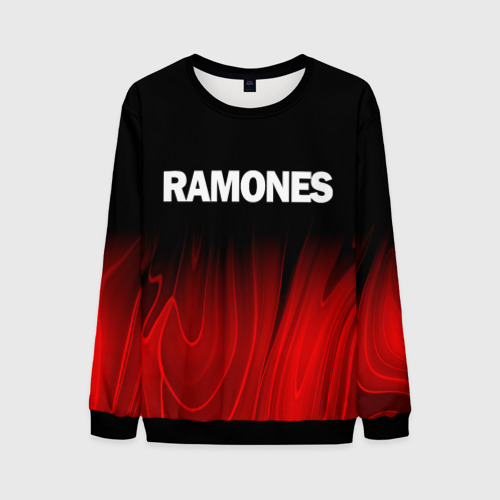Мужской свитшот 3D с принтом Ramones red plasma, вид спереди #2