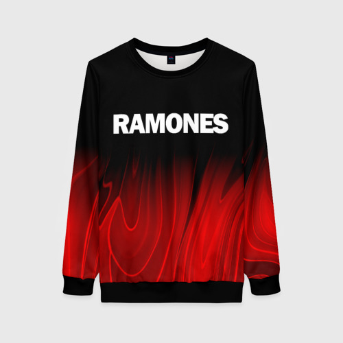 Женский свитшот 3D Ramones red plasma, цвет 3D печать