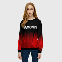 Женский свитшот 3D Ramones red plasma - фото 2