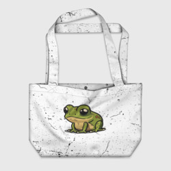 Пляжная сумка 3D Маленькая лягушка