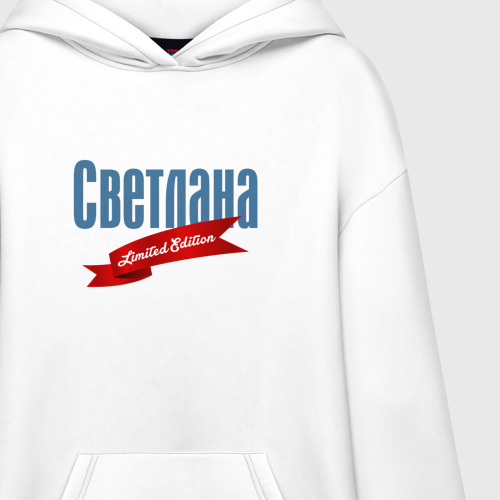 Худи SuperOversize хлопок Светлана - ограниченный выпуск, цвет белый - фото 3