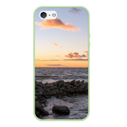 Чехол для iPhone 5/5S матовый Закат солнца на Финском заливе
