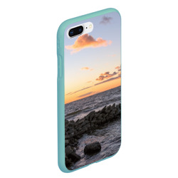 Чехол для iPhone 7Plus/8 Plus матовый Закат солнца на Финском заливе - фото 2