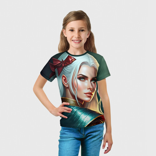 Детская футболка 3D Девушка Ведьмака, цвет 3D печать - фото 5