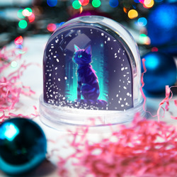 Игрушка Снежный шар Неоновый    котенок - фото 2