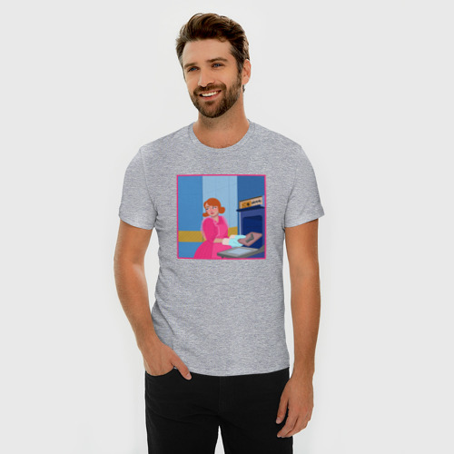 Мужская футболка хлопок Slim с принтом Beth Ann Stanton - Why Women Kill, фото на моделе #1