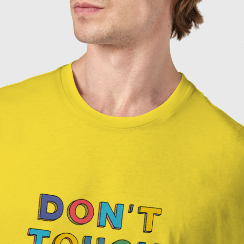 Мужская футболка хлопок с принтом Не трогай и уходи, фото #4