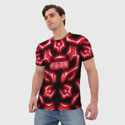 Мужская футболка 3D Магическая битва светящиеся Знаки Сукуны - фото 2