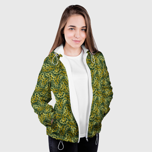 Женская куртка 3D Кастеты - камуфляж, цвет белый - фото 4