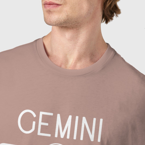Мужская футболка хлопок с принтом Знак зодиака Близнецы - бренд, фото #4