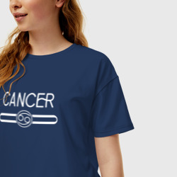 Женская футболка хлопок Oversize Знак зодиака Рак - бренд - фото 2