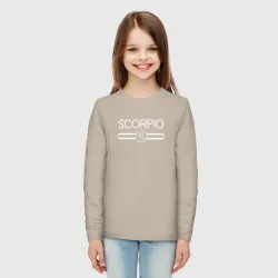 Детский лонгслив хлопок Знак зодиака Скорпион - бренд - фото 2