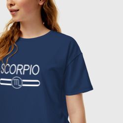 Женская футболка хлопок Oversize Знак зодиака Скорпион - бренд - фото 2