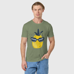Мужская футболка хлопок Солнечный ананас - фото 2