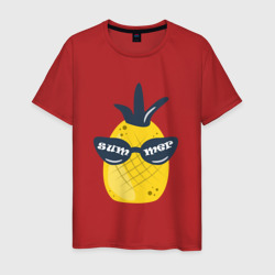 Мужская футболка хлопок Солнечный ананас