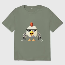 Женская футболка хлопок Oversize Чикен Ган