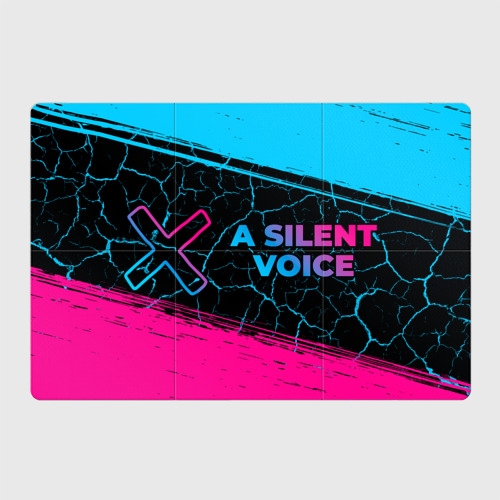 Магнитный плакат 3Х2 A Silent Voice - neon gradient: надпись и символ