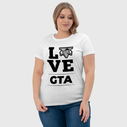 Женская футболка хлопок с принтом GTA love classic, фото #4