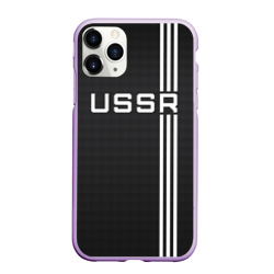 Чехол для iPhone 11 Pro Max матовый USSR carbon