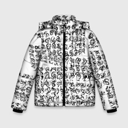Зимняя куртка для мальчиков 3D Каракули письмена