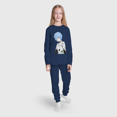 Детская пижама с лонгсливом хлопок с принтом Аянами рей, вид сбоку #3