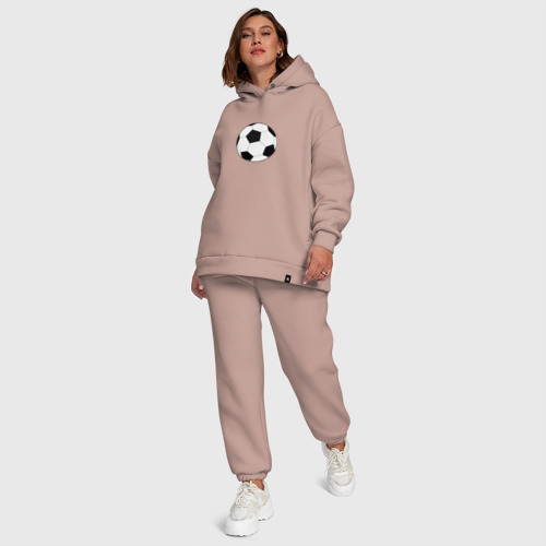 Женский костюм хлопок Oversize с принтом Футбольный мячик, фото #6