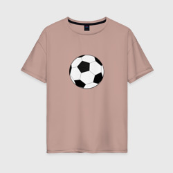 Женская футболка хлопок Oversize Футбольный мячик