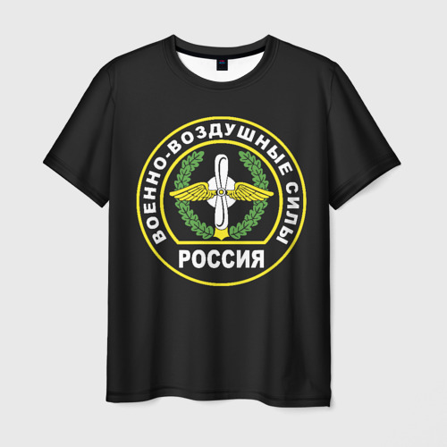Мужская футболка 3D ВВС - Россия, цвет 3D печать