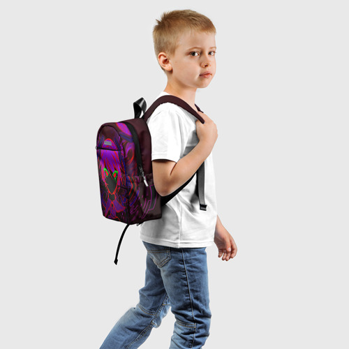 Детский рюкзак 3D с принтом Аниме Пламенная дева, вид сзади #1