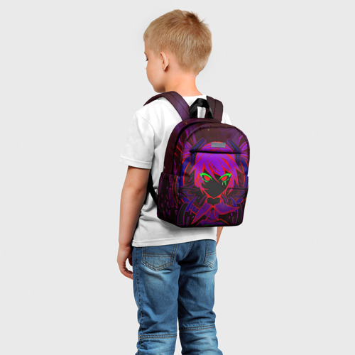 Детский рюкзак 3D с принтом Аниме Пламенная дева, фото на моделе #1
