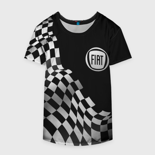 Накидка на куртку 3D Fiat racing flag, цвет 3D печать - фото 4