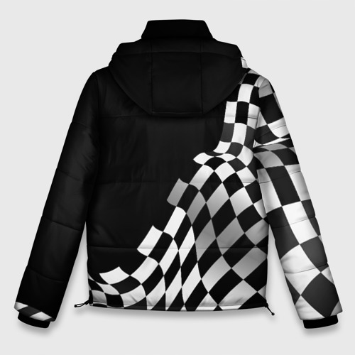 Мужская зимняя куртка 3D Fiat racing flag, цвет черный - фото 2