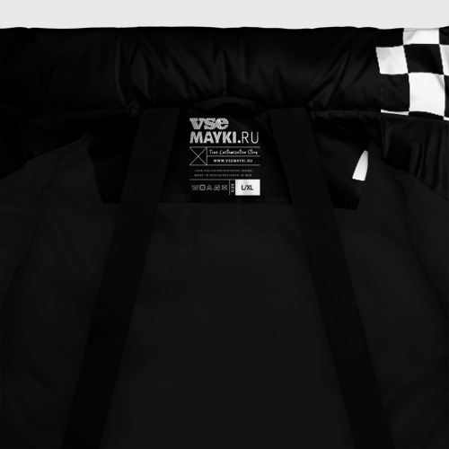 Мужская зимняя куртка 3D Fiat racing flag, цвет черный - фото 7