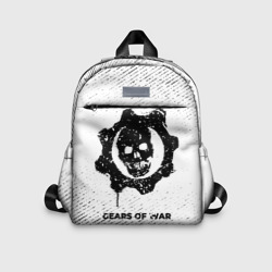 Детский рюкзак 3D Gears of War с потертостями на светлом фоне