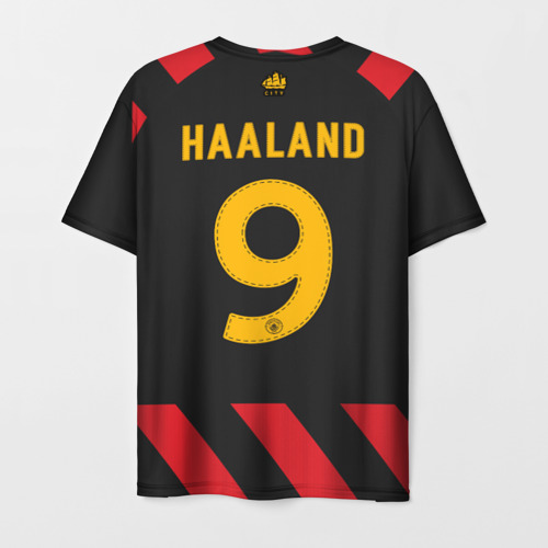 Мужская футболка 3D Эрлинг Холанд Манчестер Сити форма 22-23 гостевая, цвет 3D печать - фото 2