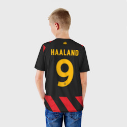 Детская футболка 3D Эрлинг Холанд Манчестер Сити форма 22-23 гостевая - фото 2