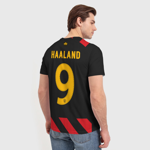 Мужская футболка 3D Эрлинг Холанд Манчестер Сити форма 22-23 гостевая, цвет 3D печать - фото 4