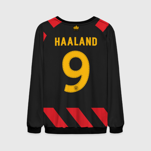 Мужской свитшот 3D Эрлинг Холанд Манчестер Сити форма 22-23 гостевая, цвет черный - фото 2