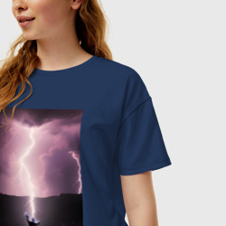 Женская футболка хлопок Oversize Дурак на холме - фото 2