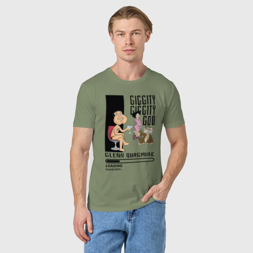 Мужская футболка хлопок Гленн Куагмаер из Гриффинов, цвет авокадо - фото 3